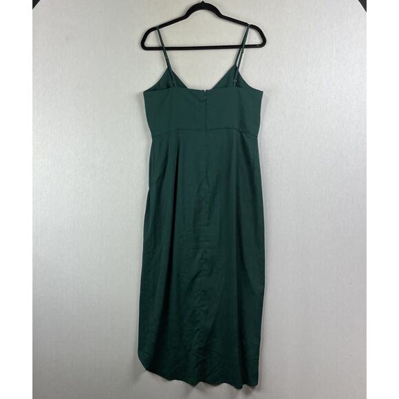 Lulus Reinette Green Midi Slip Dress L Christmas Holiday Party Event Wedding NWT - Picture 6 of 15
